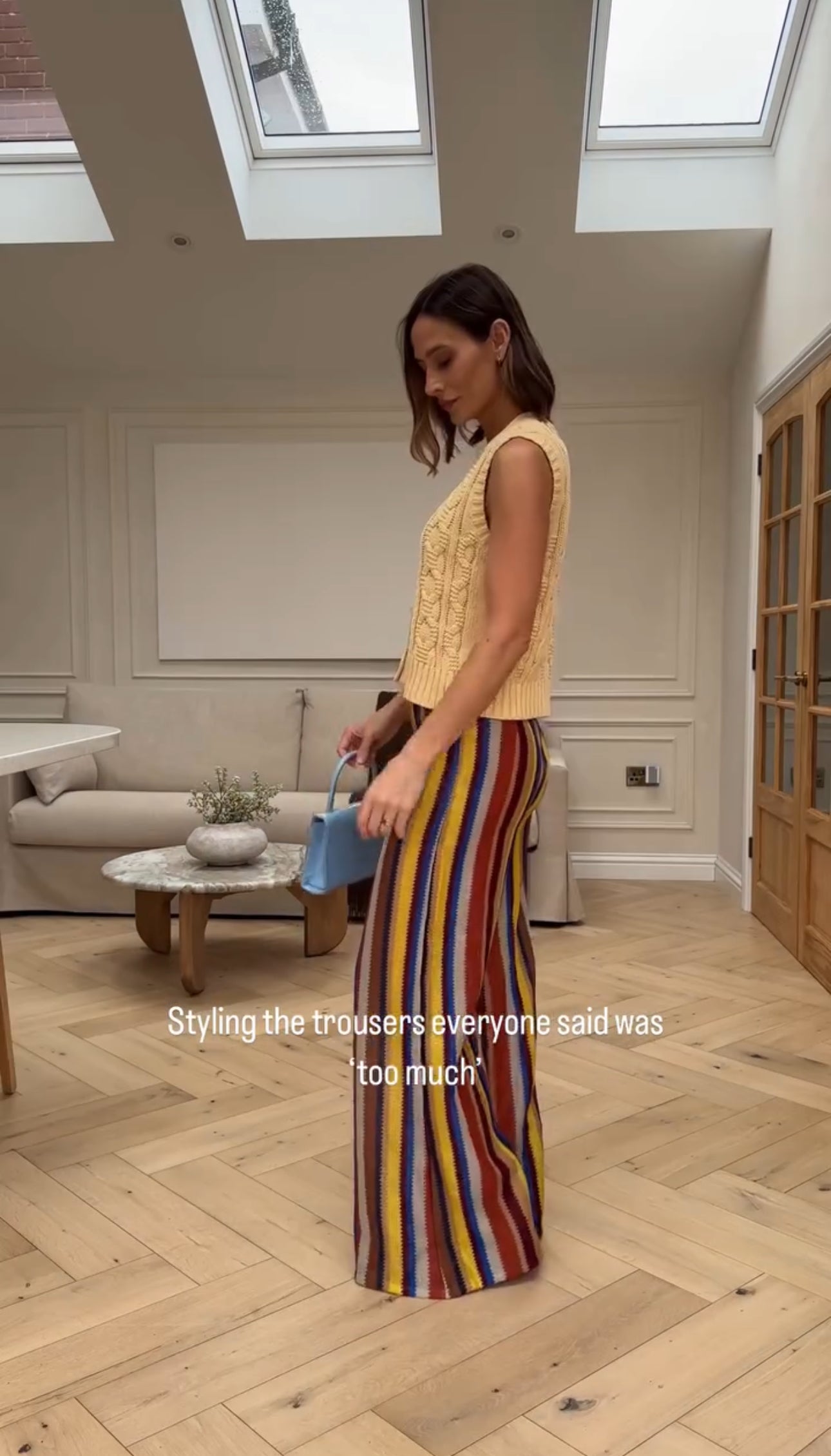 Boho Striped Knitted Pants