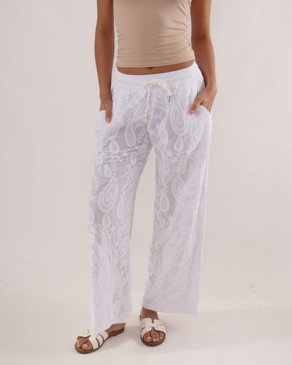 Paisley Cotton Trousers