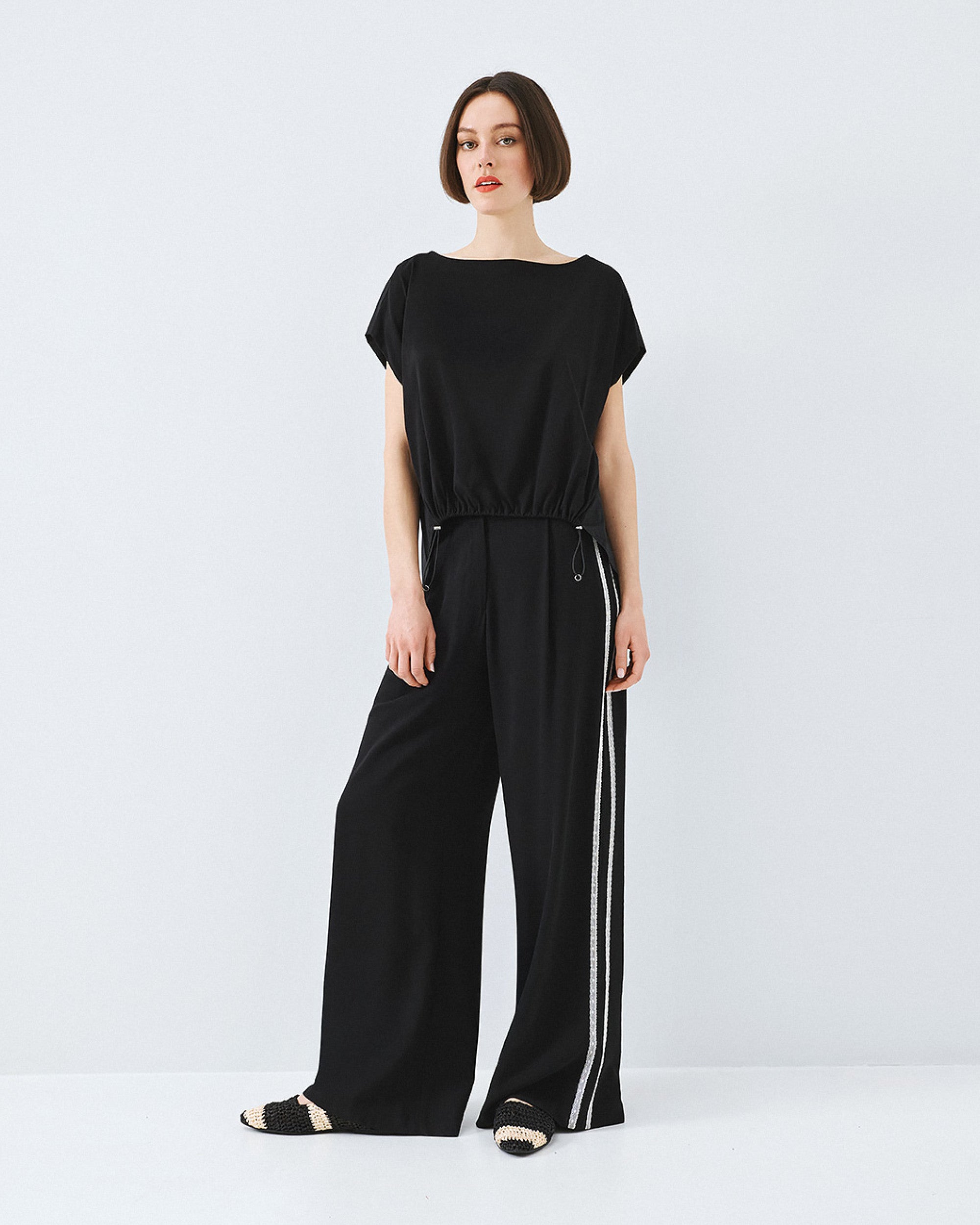 Lace Side Stripe Trousers
