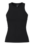 Black Ribbed Vest  Top