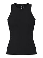Black Ribbed Vest  Top