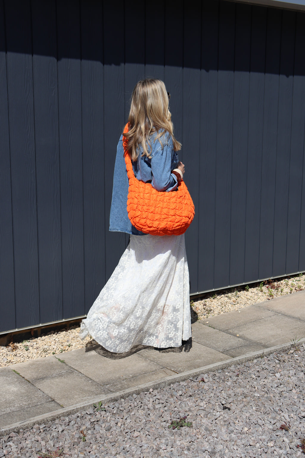 Cream Maxi Lace Skirt