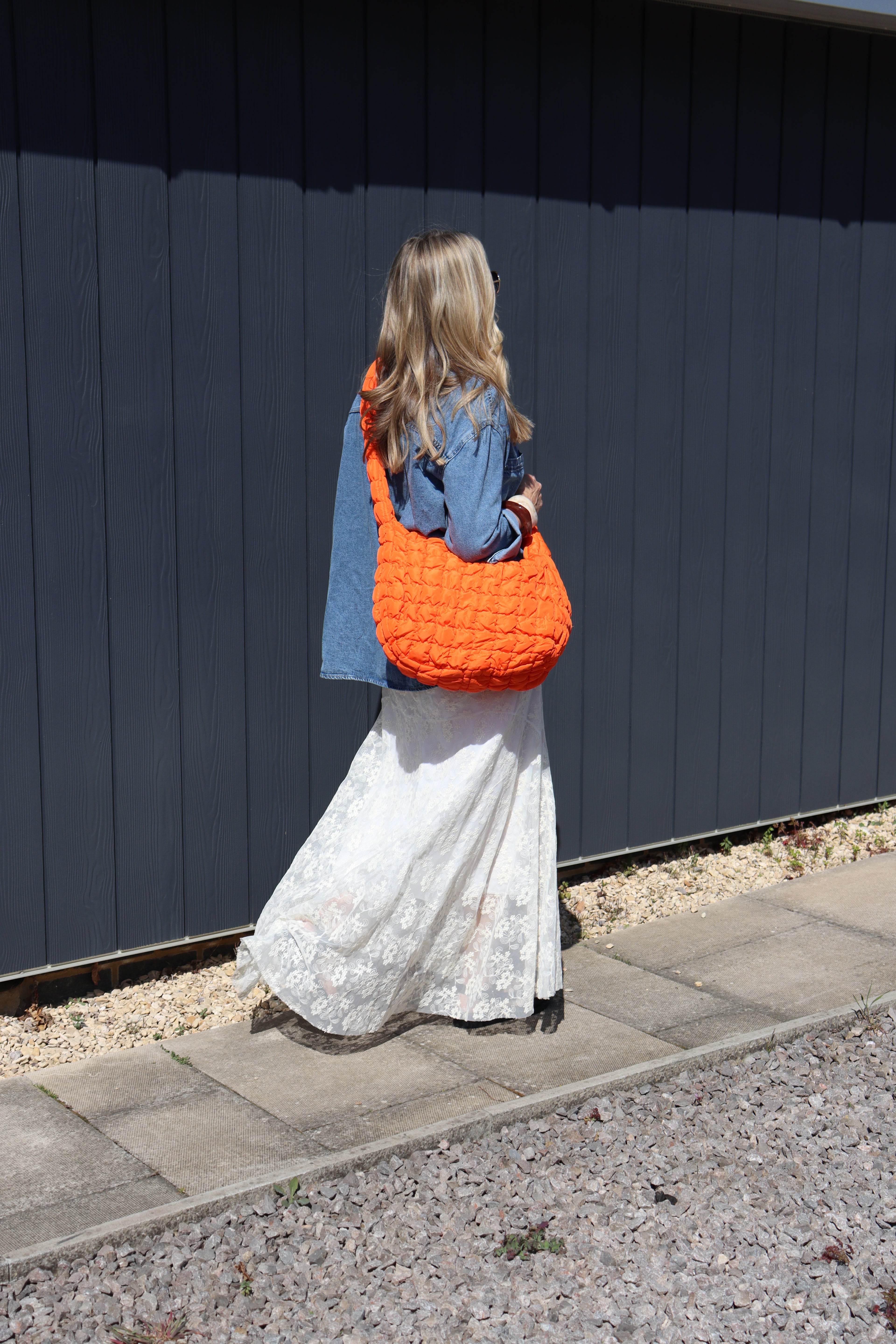 Cream Maxi Lace Skirt