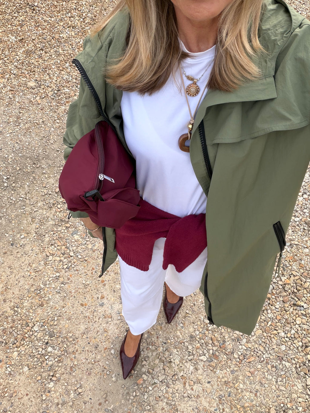 Khaki parka coat