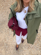 Khaki parka coat