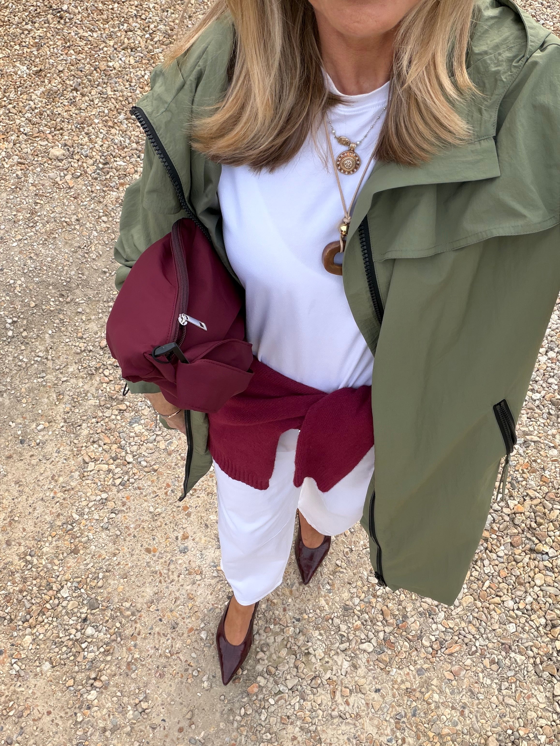 Khaki parka coat