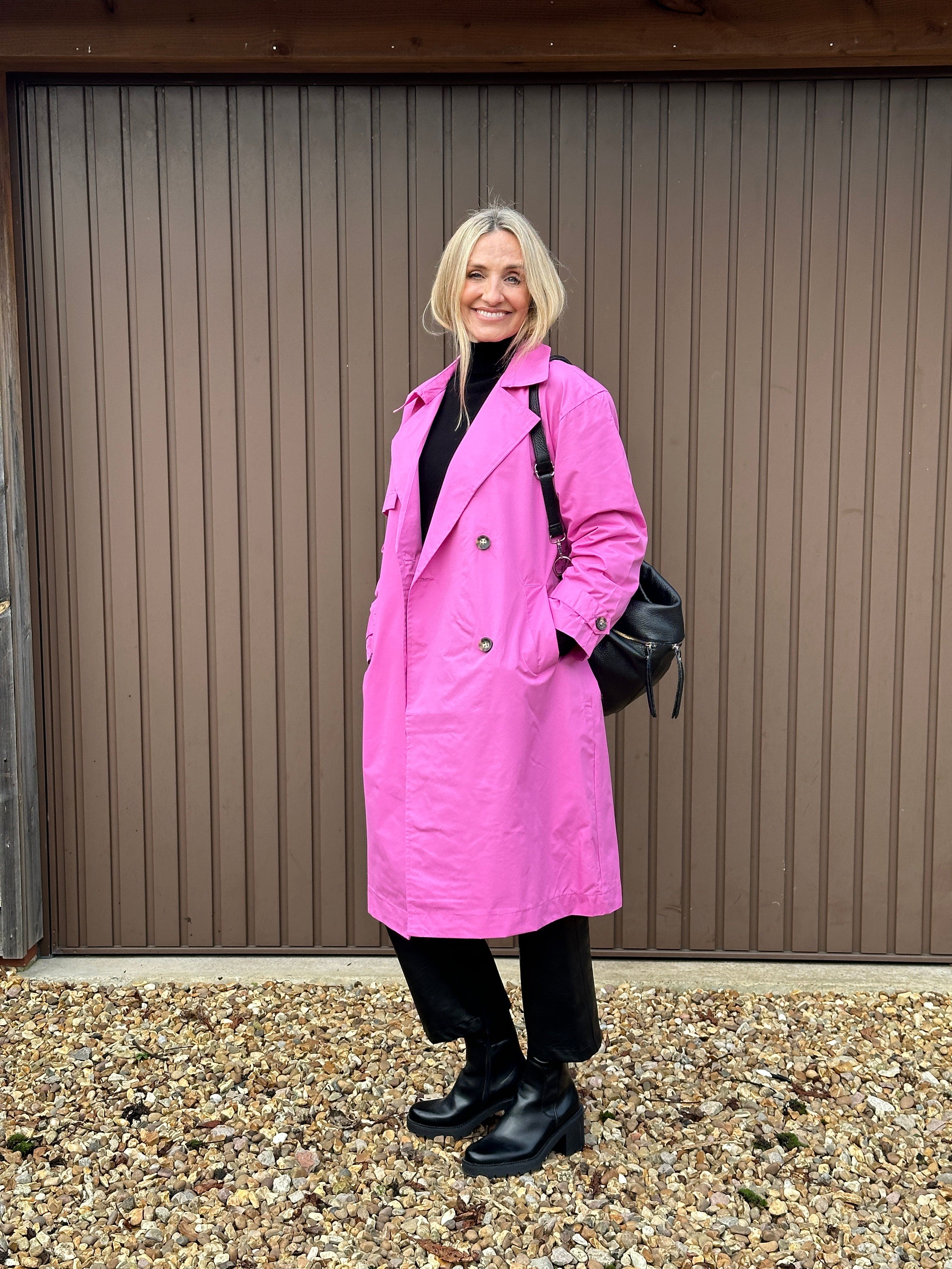 Pink Trench Coat