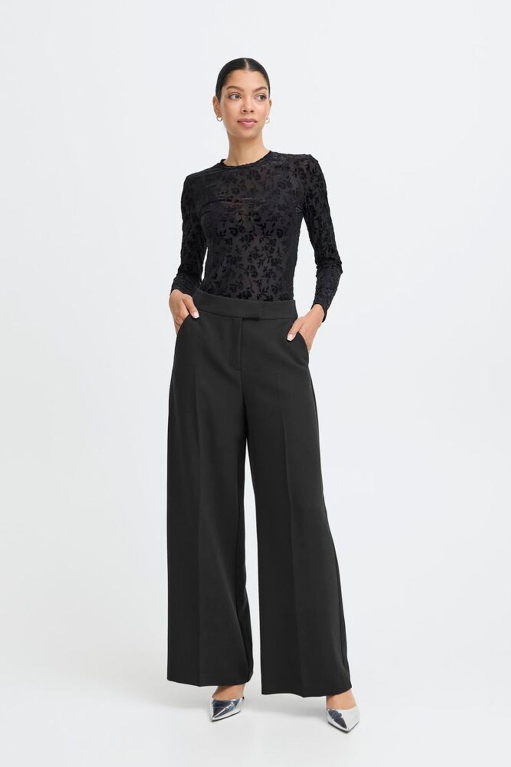 Black Wide Leg Trousers