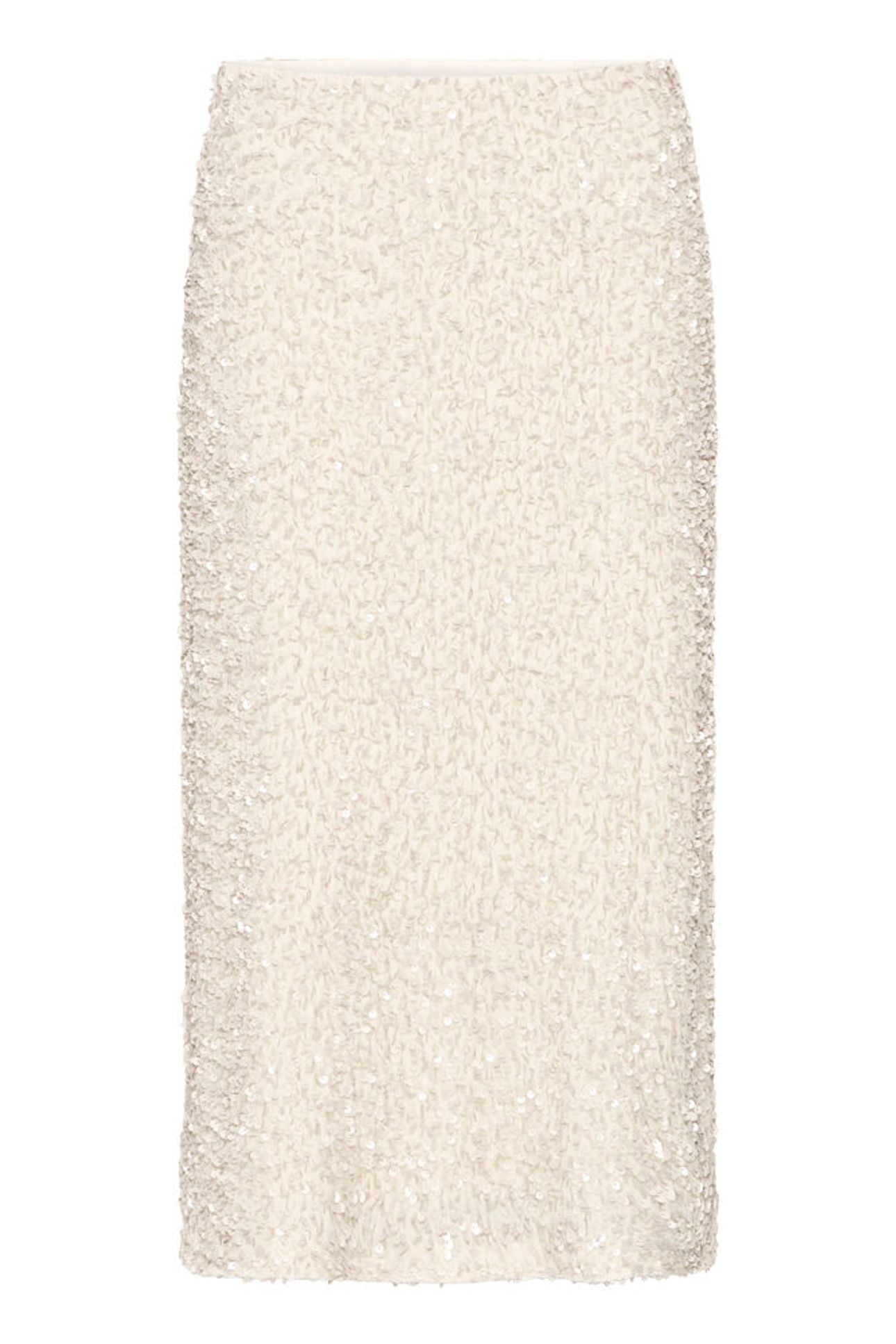 Cream Sequin Skirt