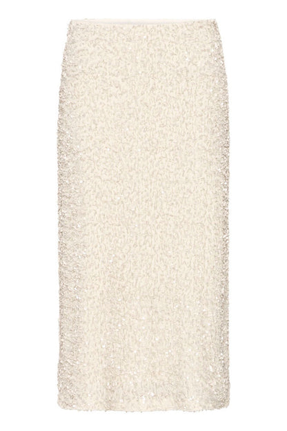 Cream Sequin Skirt