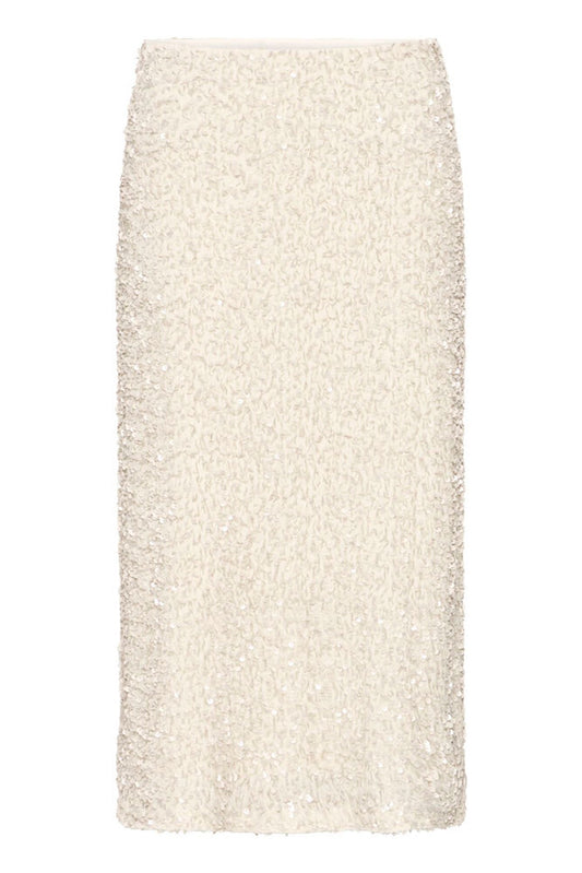Cream Sequin Skirt