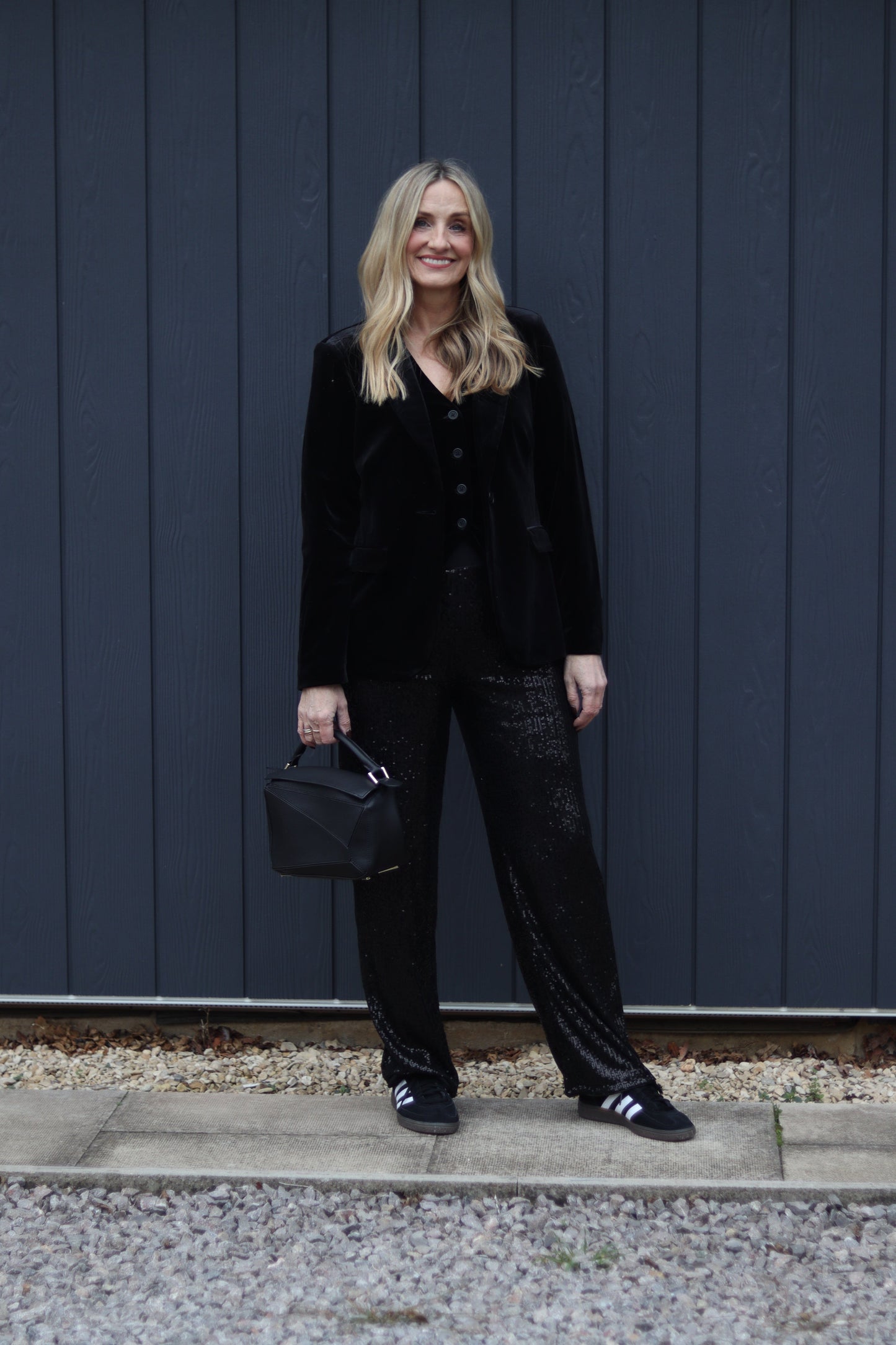 Black Sequin Trousers