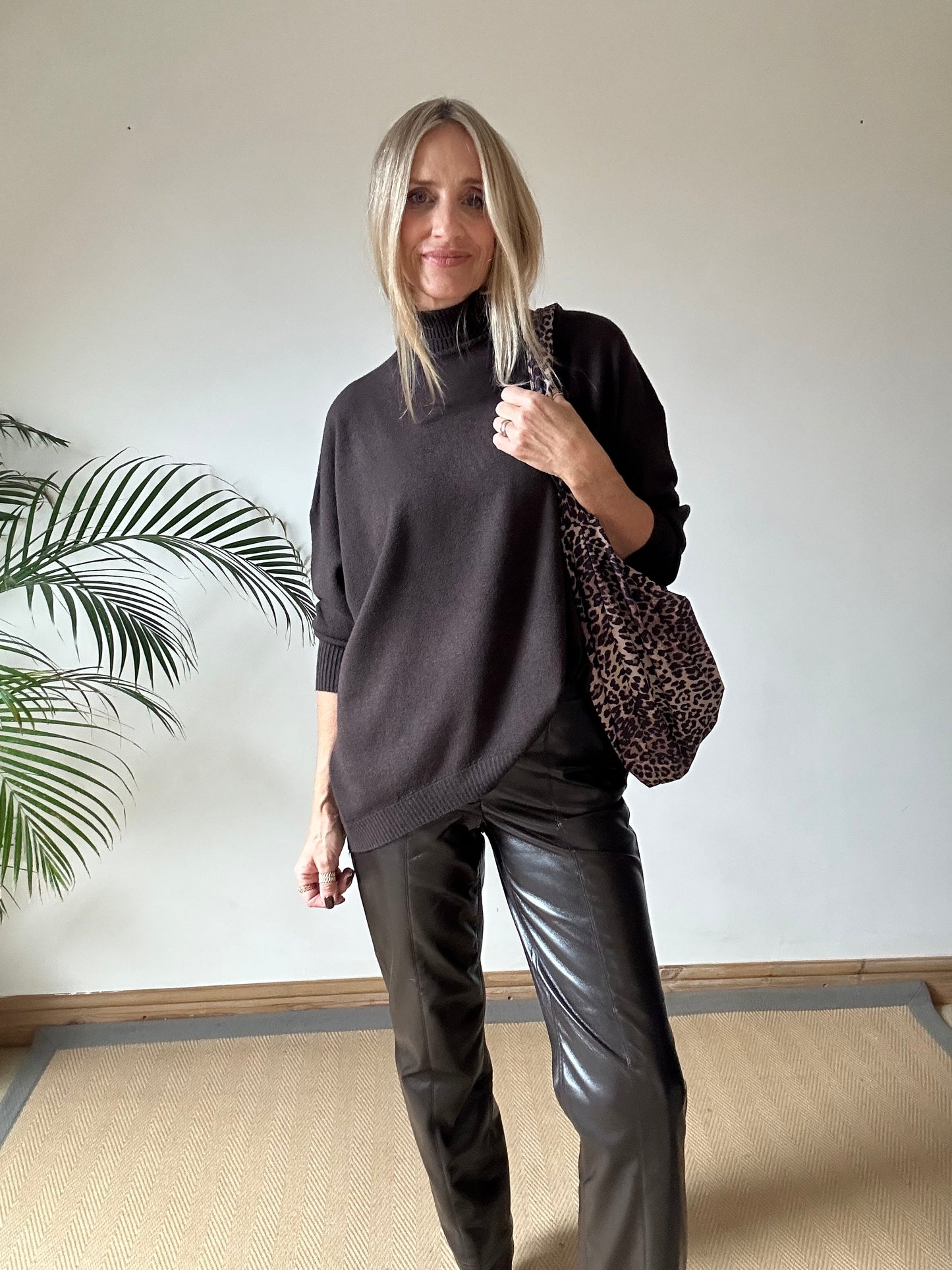 Relaxed Fit Roll Neck Jumper