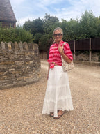 White Tiered Maxi Skirt