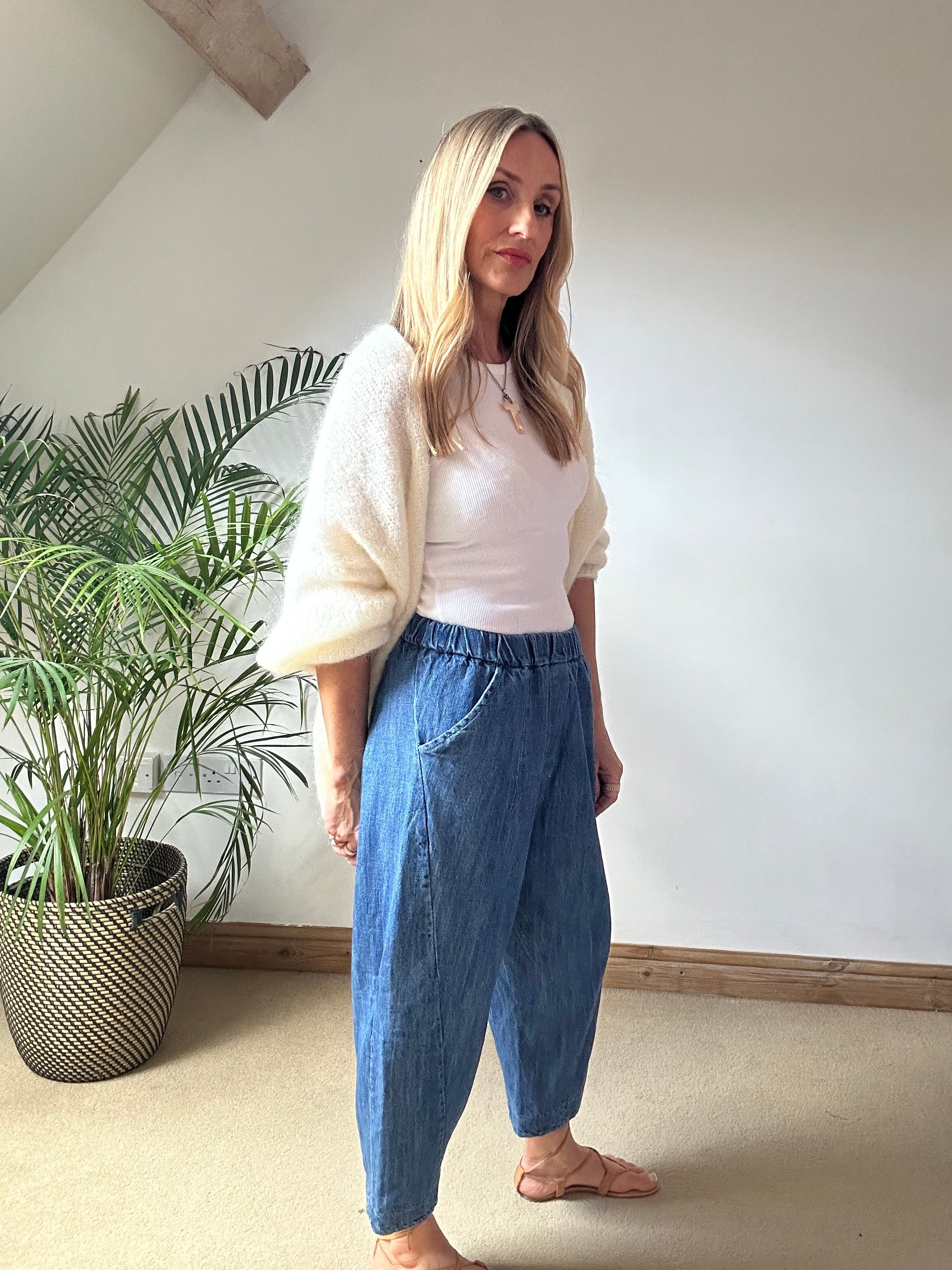 Denim Barrel Style Jogger