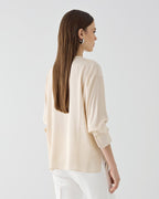 Silky Blouse with V Neckline