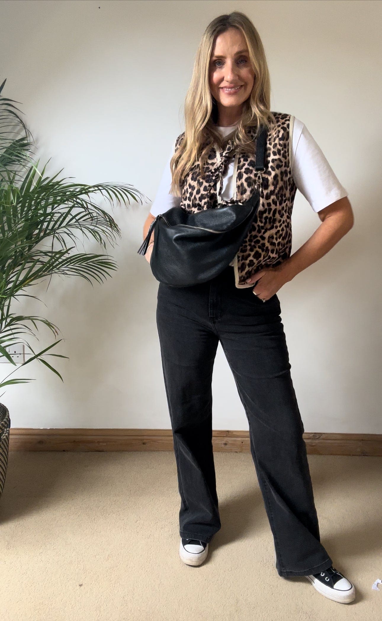 Wide Leg Dark Grey Jeans