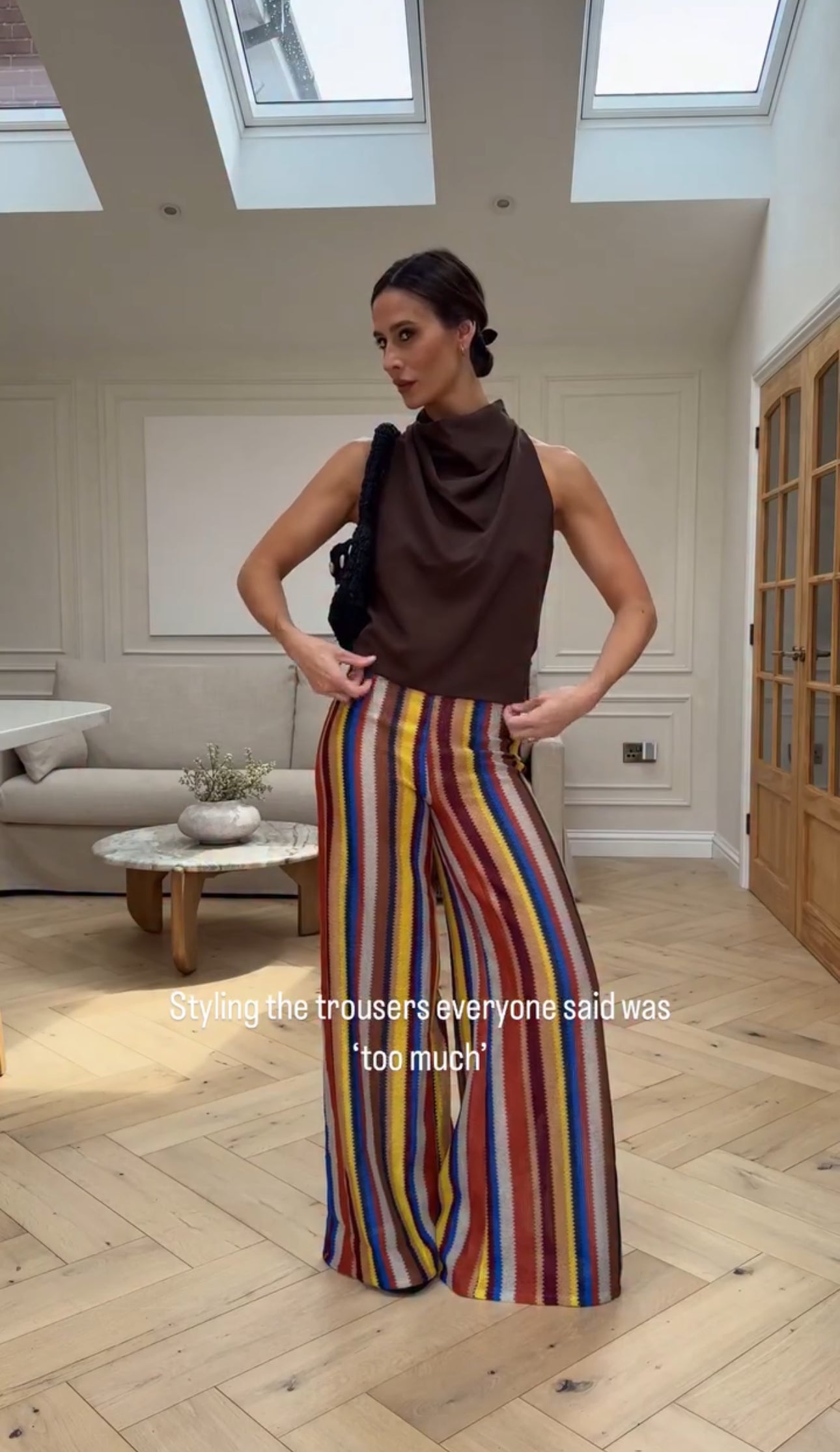 Boho Striped Knitted Pants