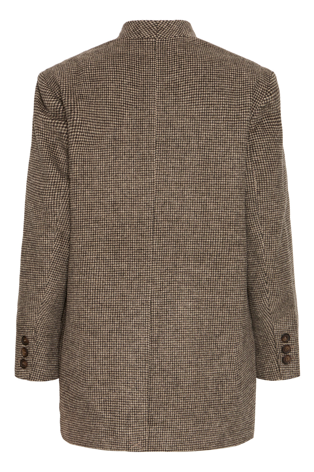 Collarless Tweed Blazer