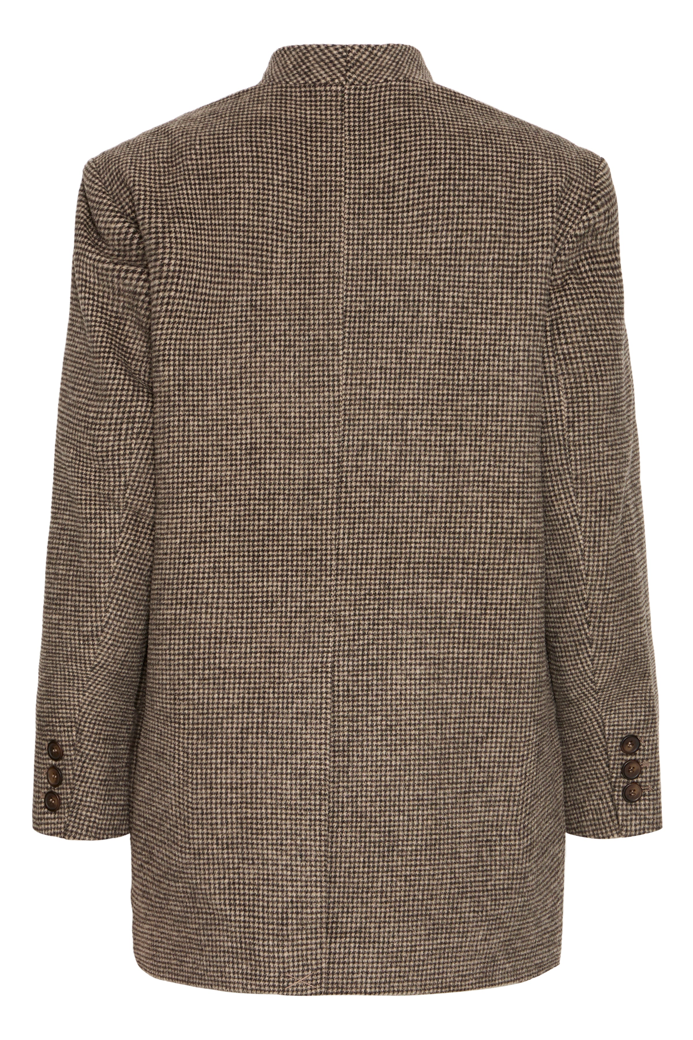 Collarless Tweed Blazer