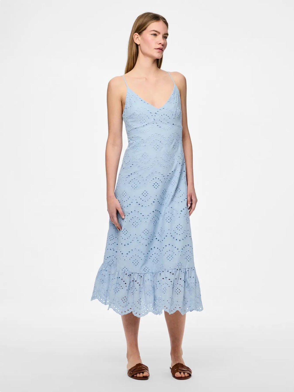 Broderie Anglaise Sundress -  Baby Blue