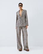 Leopard Print Wide leg Trousers