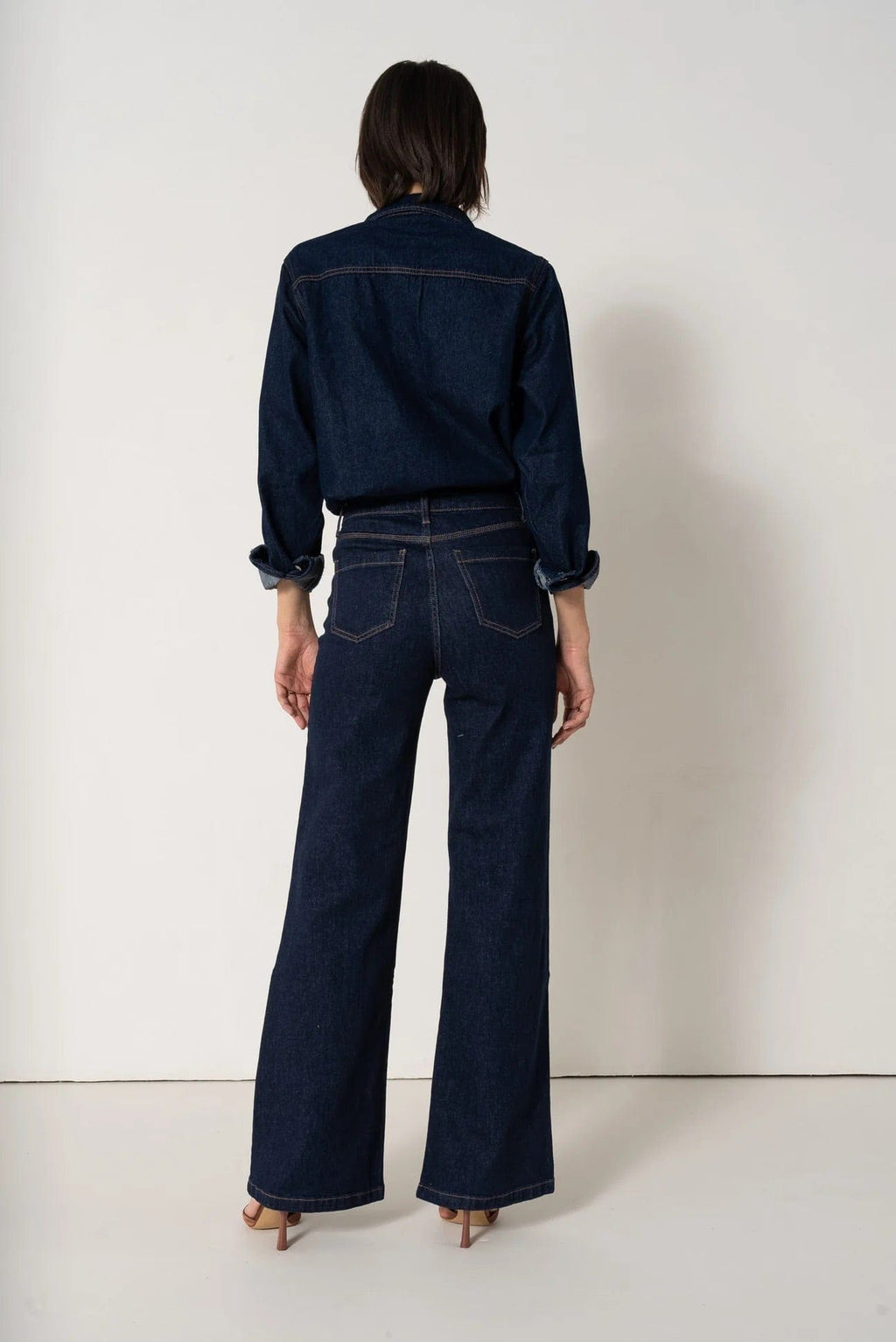 Patch Pocket Dark Blue Jeans