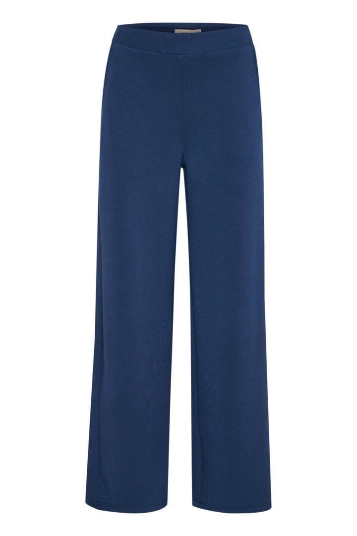 Navy Modal Wide Leg Loungewear Suit