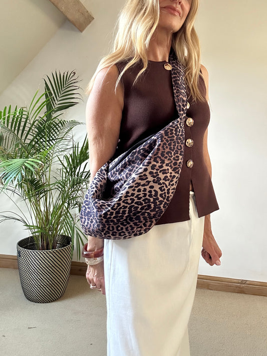 Oversized Bumbag - Leopard or Khaki