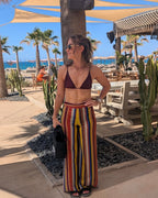 Boho Striped Knitted Pants