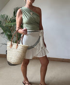 Boho Mini Wrap Skirt