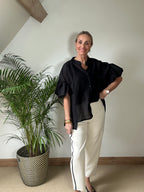 Sheer Puff Sleeve Blouse