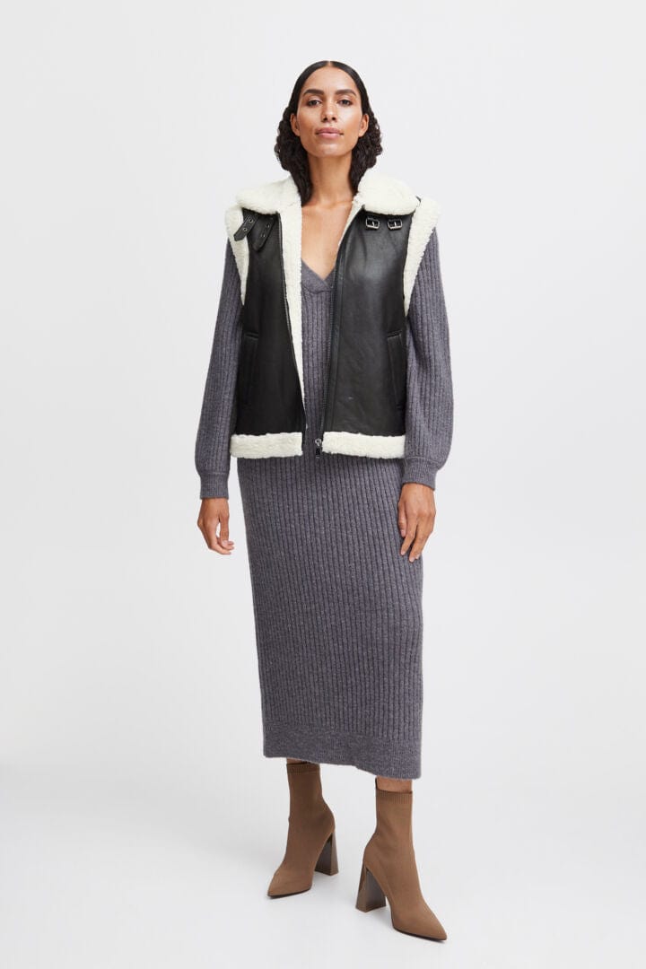 Shearling Gilet - Black