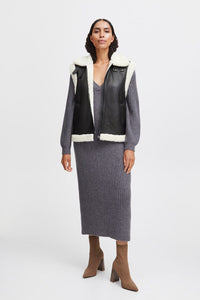 Shearling Waistcoat - Black