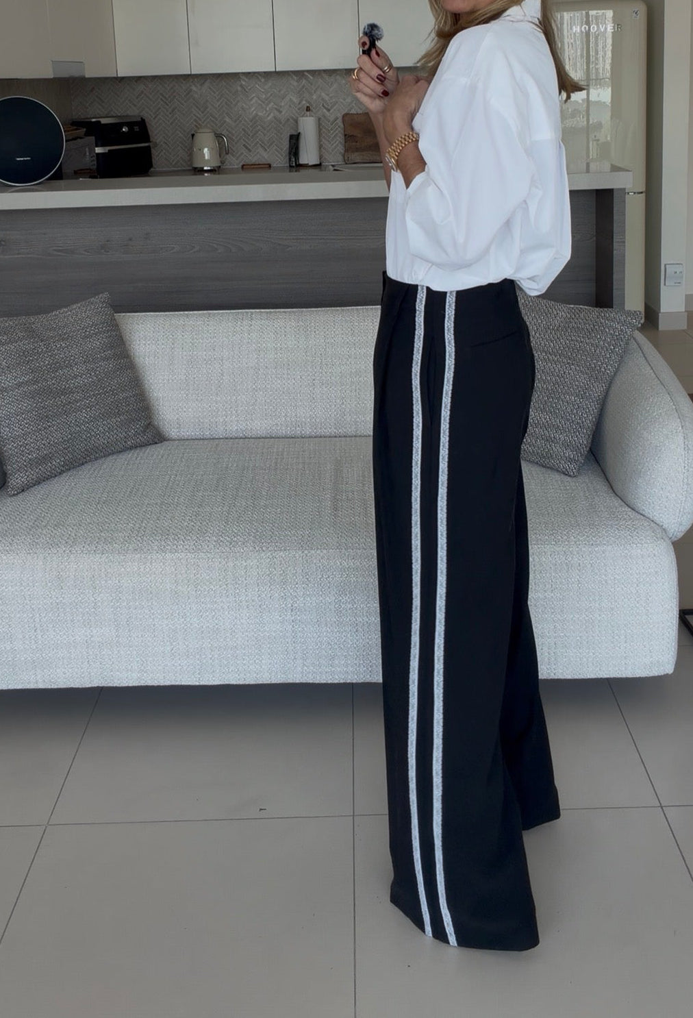 Lace Side Stripe Trousers