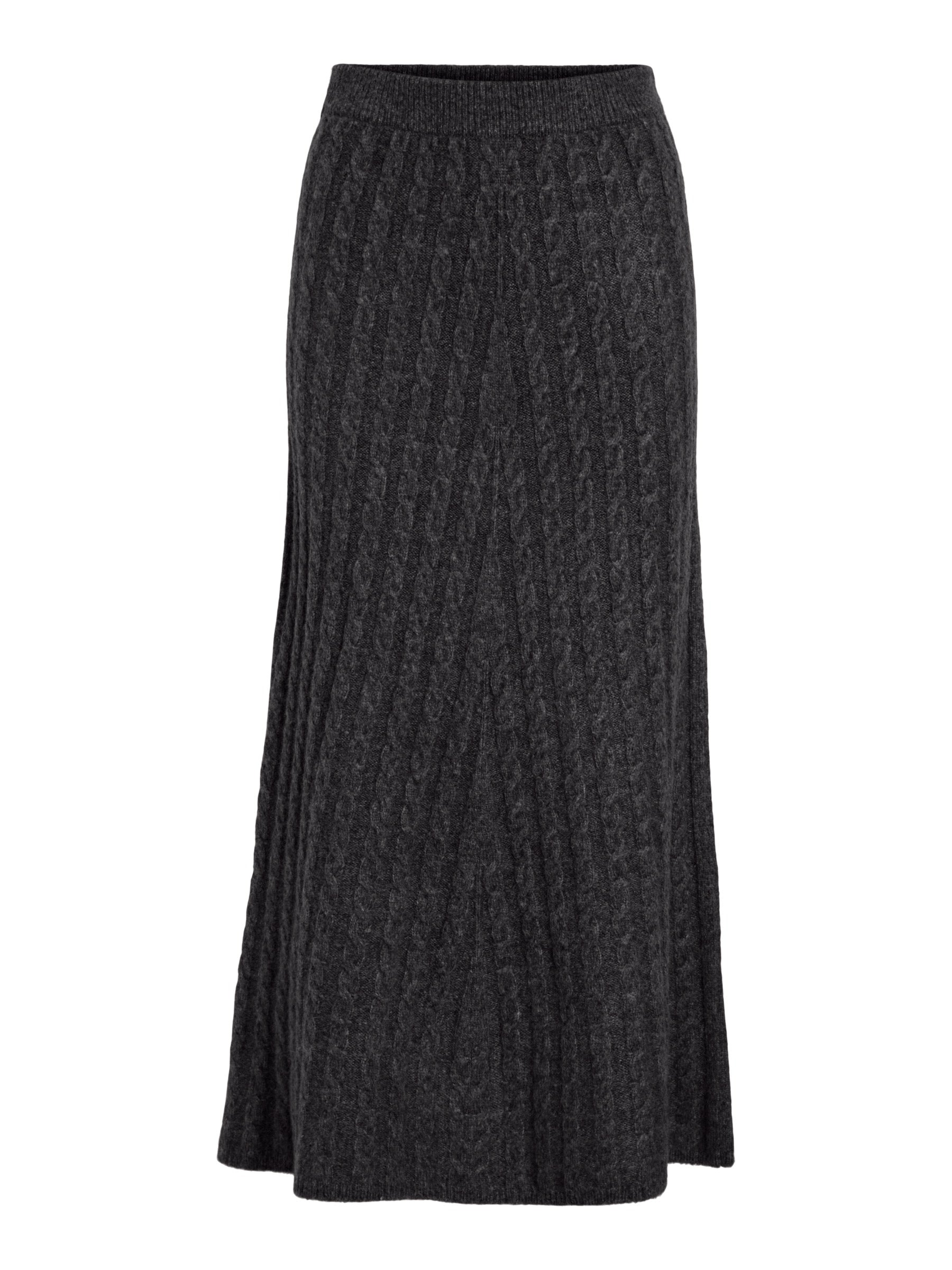 Cable Knit Ankle Length Skirt and Cardigan Co-ord