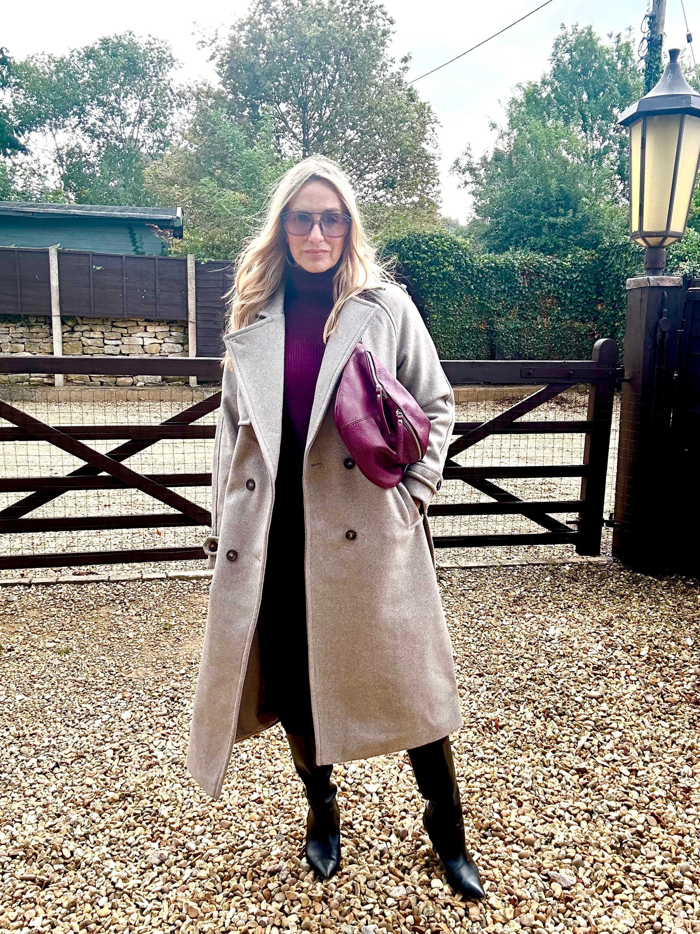 Trench Style Coat - Sepia