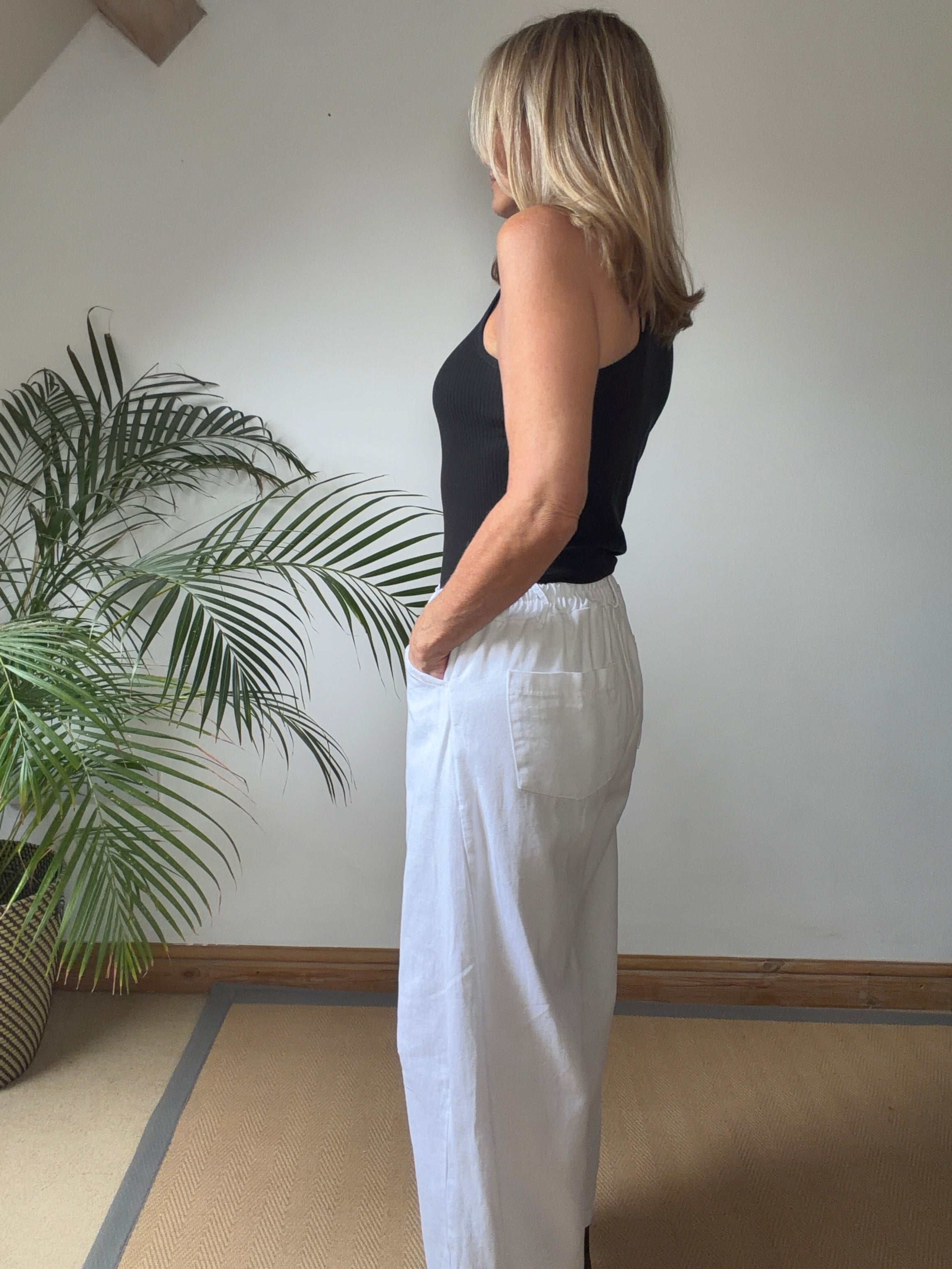Barrel Leg Cotton Trouser