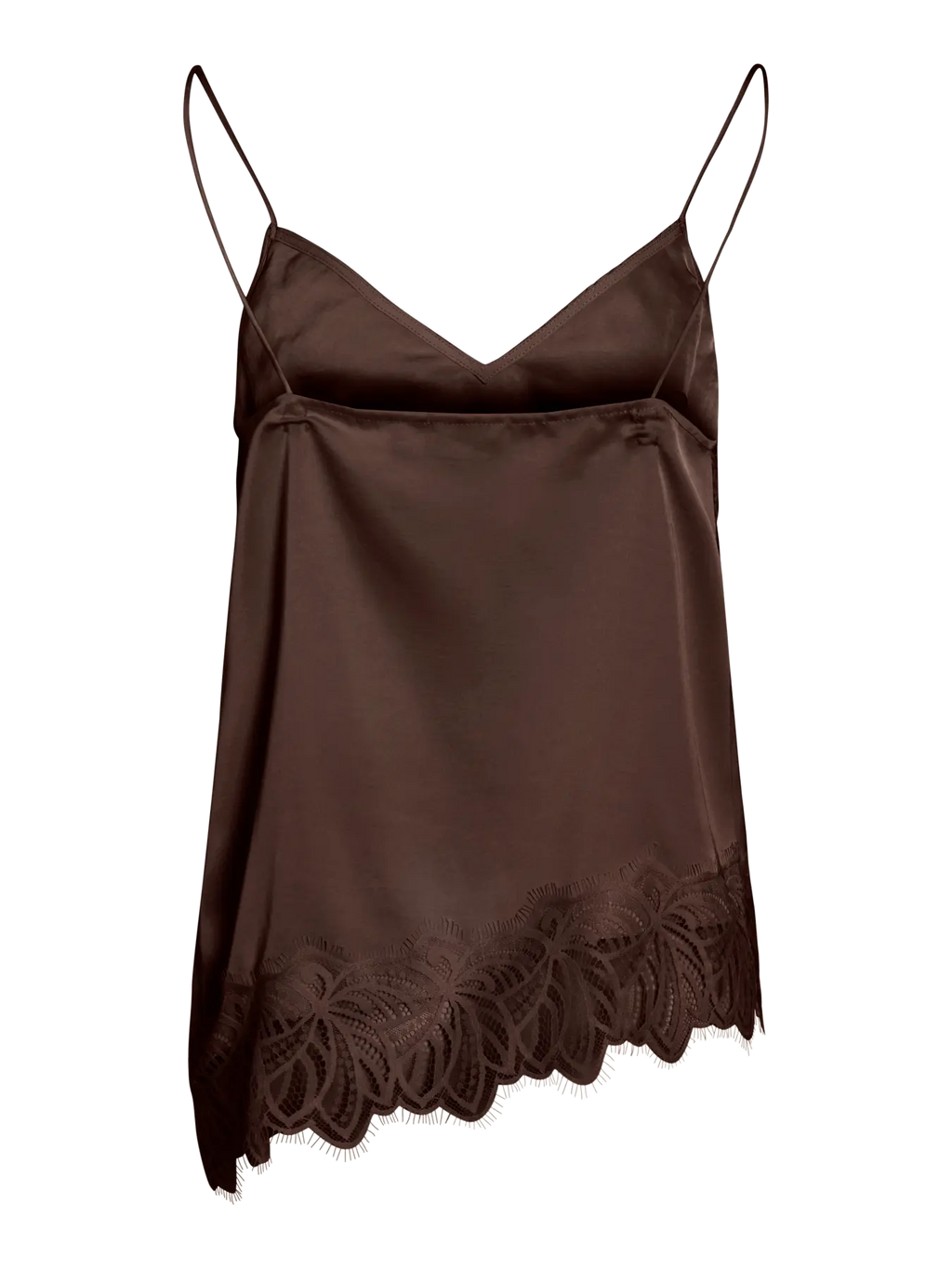 Asymmetric Satin and Lace Cami