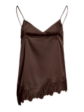 Asymmetric Satin and Lace Cami