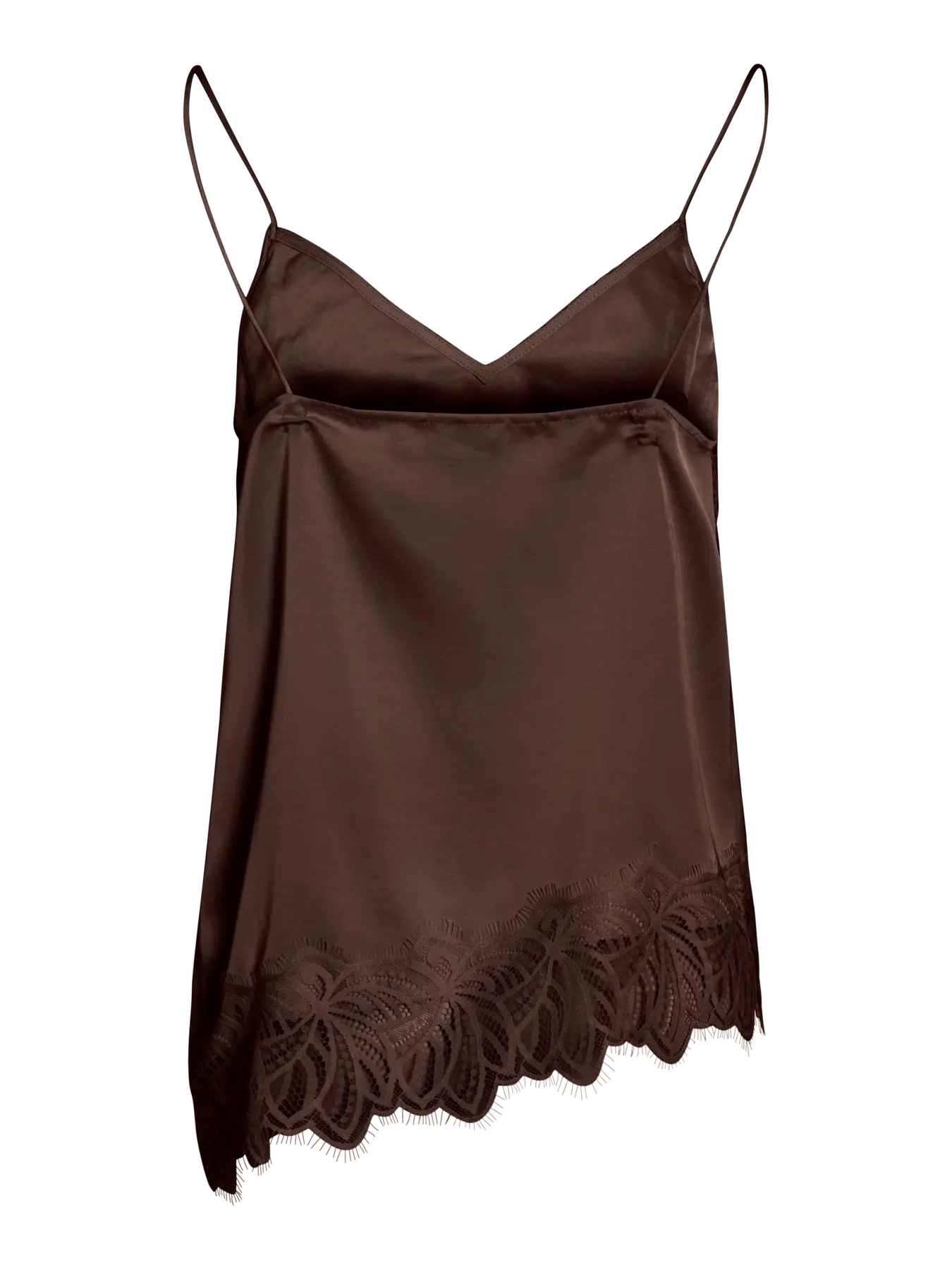 Asymmetric Satin and Lace Cami