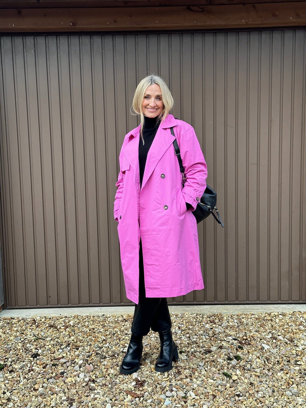 Pink Trench Coat
