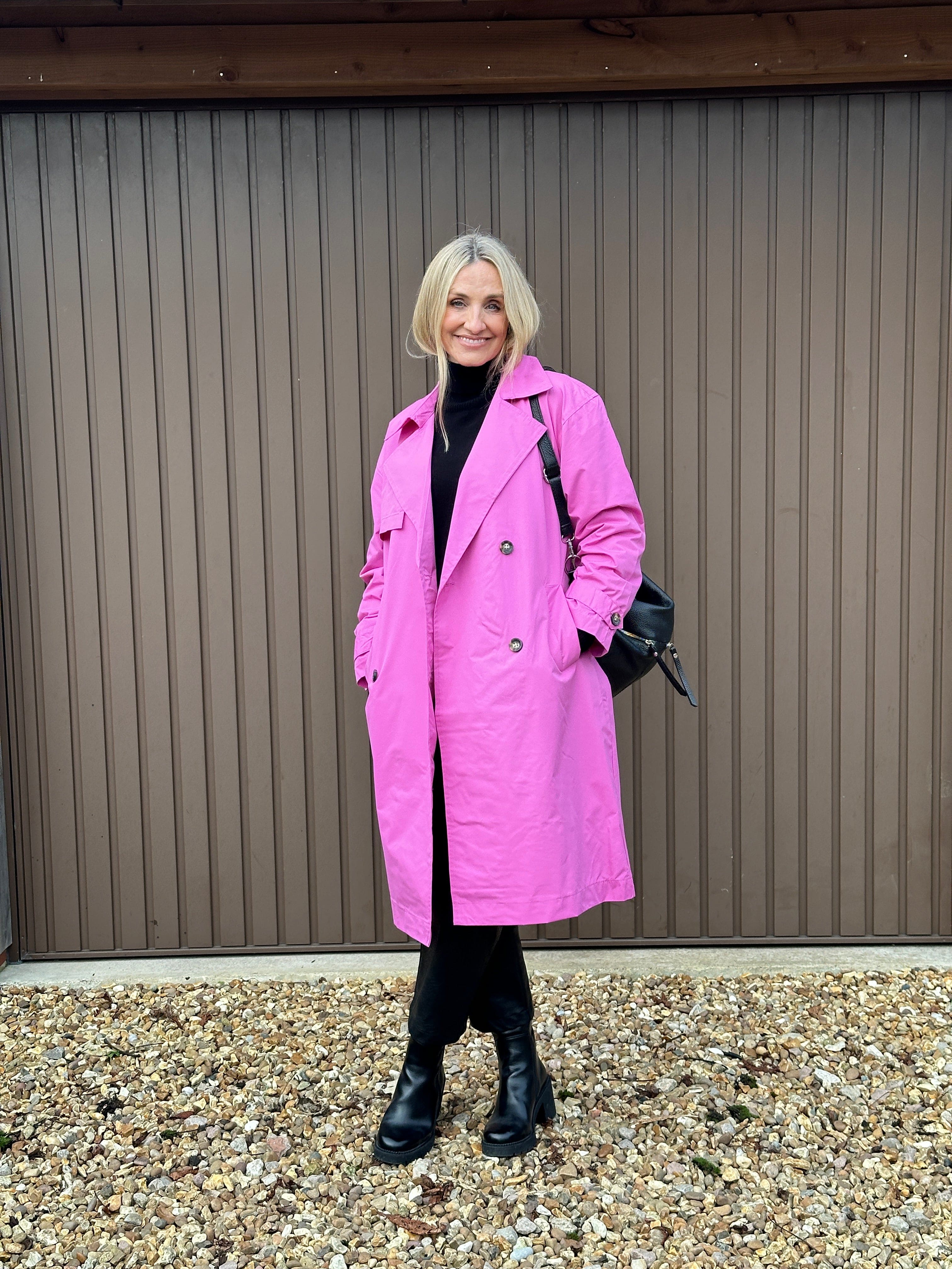 Pink Trench Coat