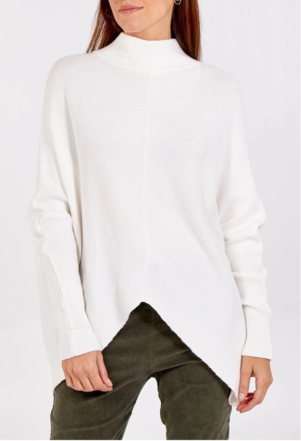Cut out hem jumper - cream