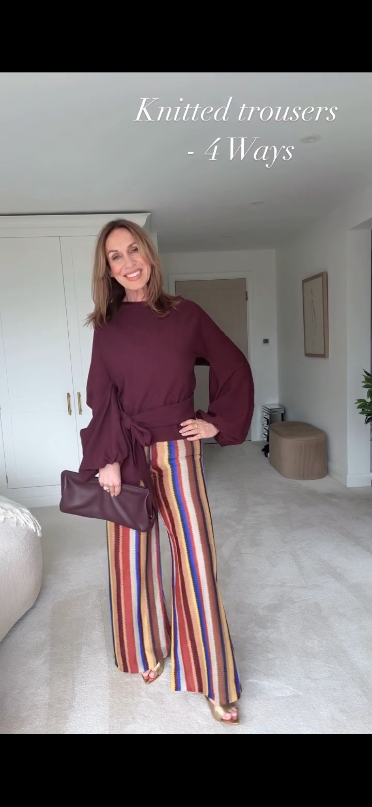 Boho Striped Knitted Pants