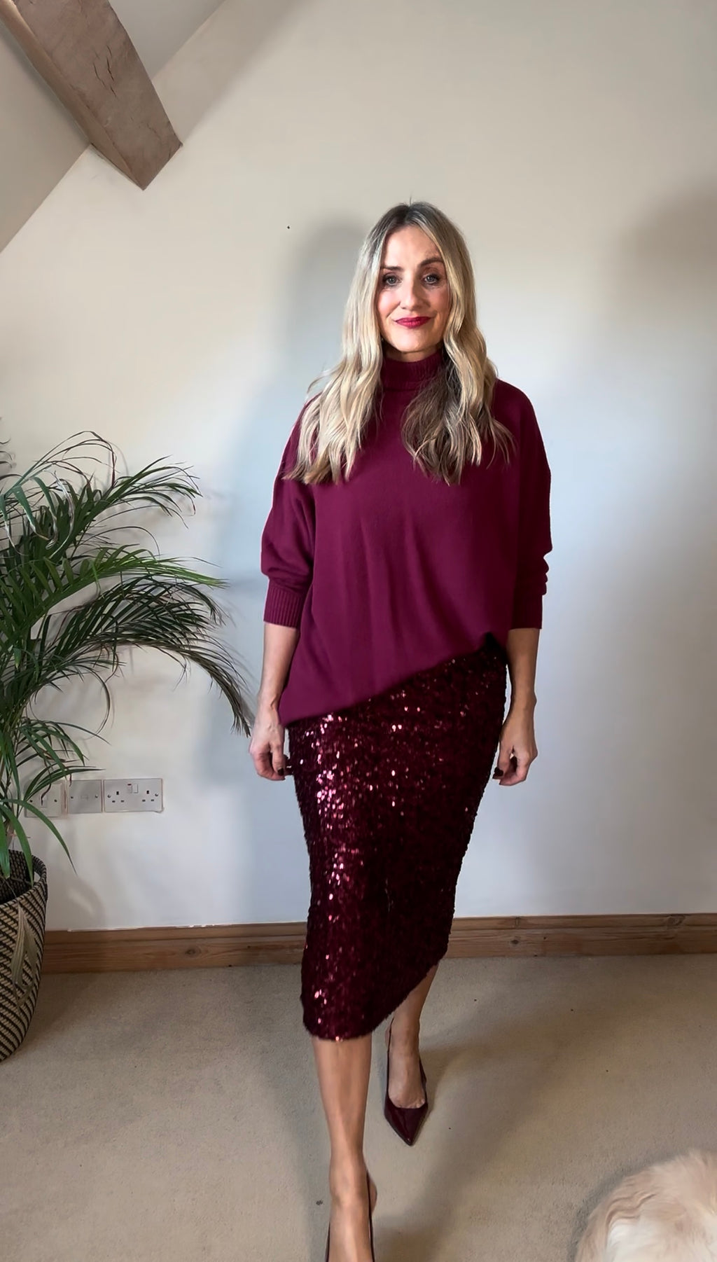 Relaxed Fit Roll Neck Jumper