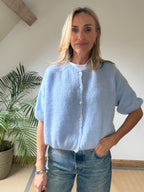 Short Sleeve  Mohair Cardigan