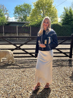 Embroidered  Quilted Black Jacket