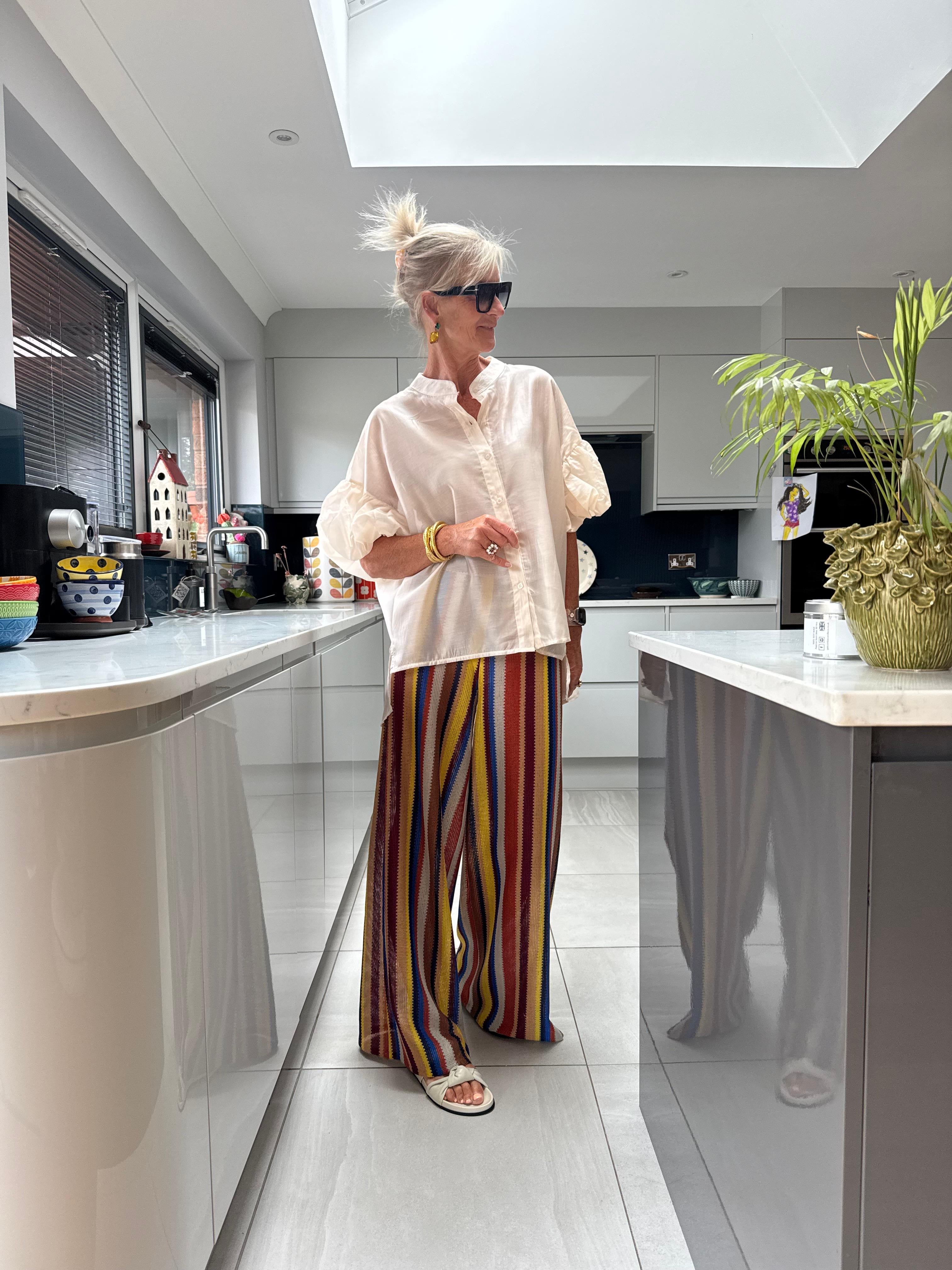 Sheer Puff Sleeve Blouse