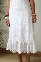 Broderie Anglaise Sundress - White